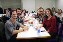 Wine Sense Club members during one of their evening wine education meetings